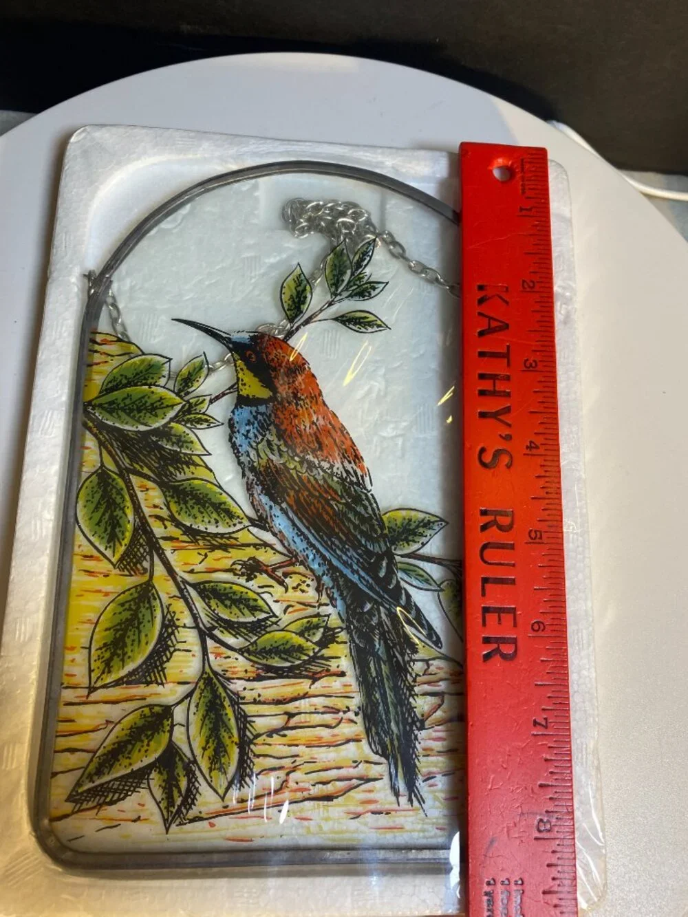 Bird on Branch Arch Suncatcher Window Hanging with Chain | NWT